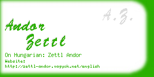 andor zettl business card